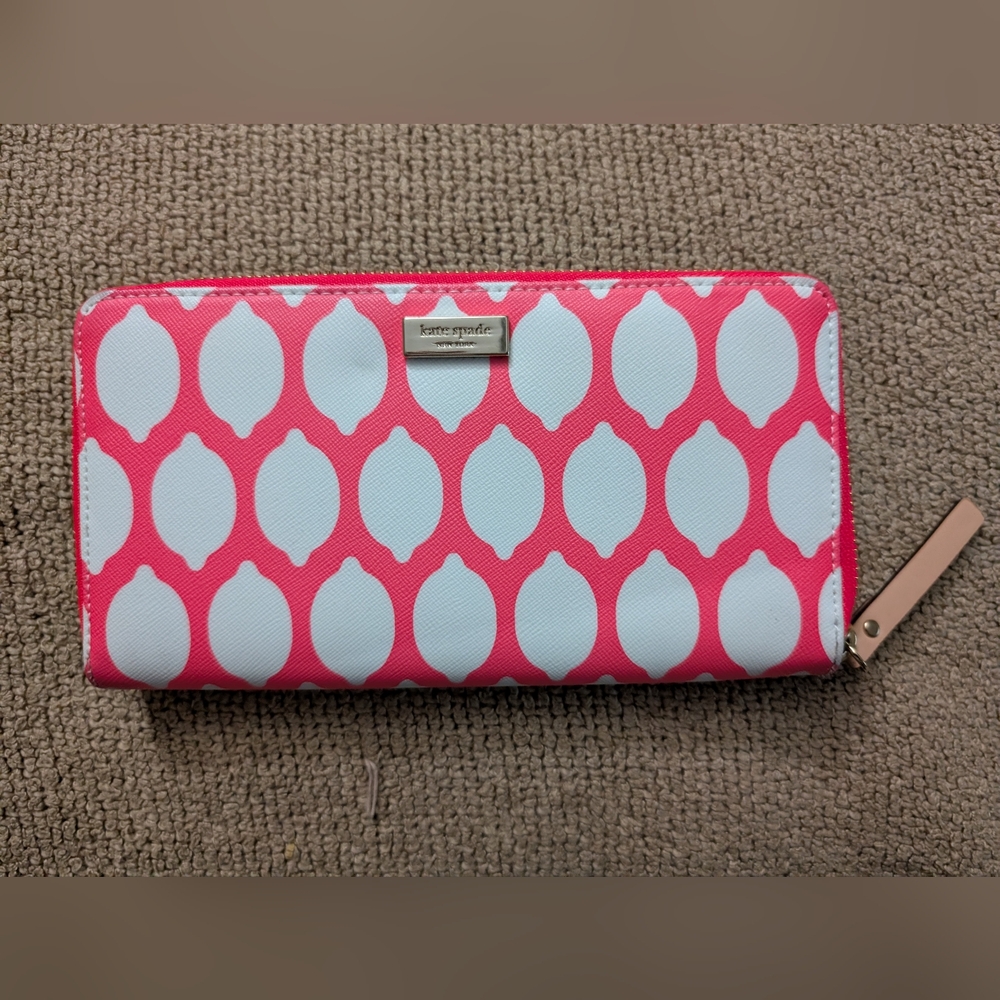 Kate Spade Grant Street Wallet - Pink & White Lemon